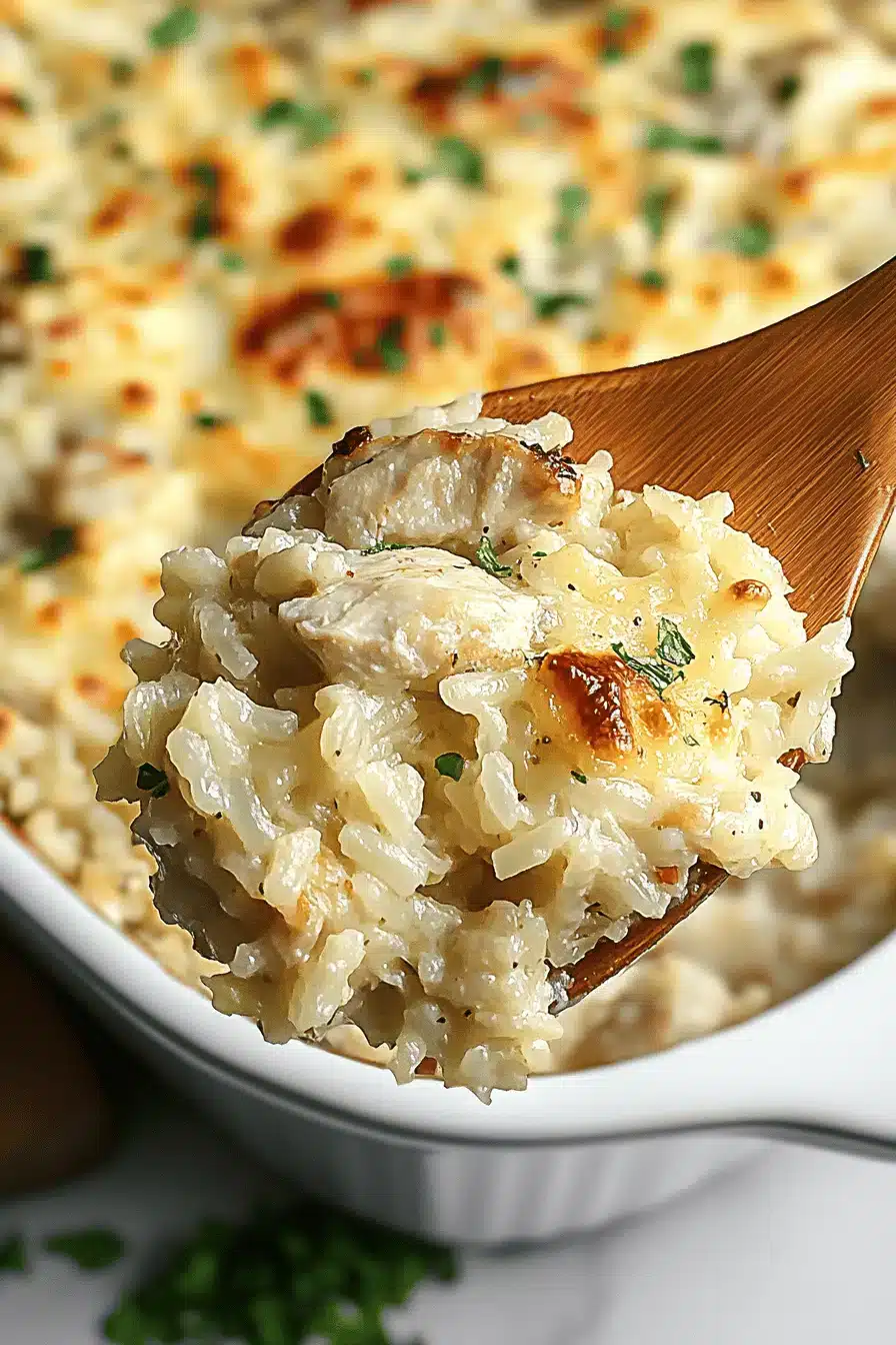 Garlic Parmesan Chicken Rice Casserole ingredients