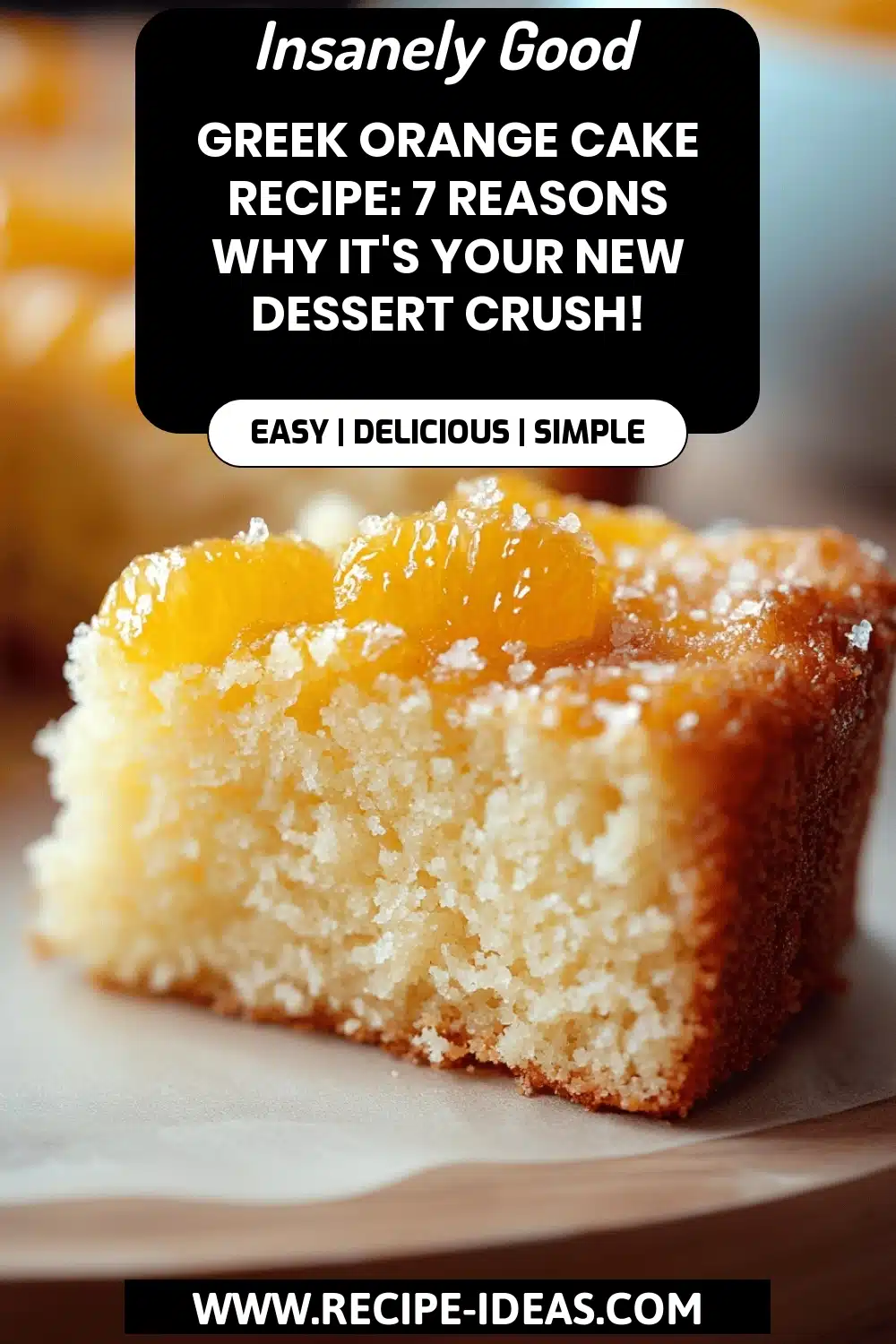 Greek Orange Cake Recipe final dish beautifully presented and ready to serve
