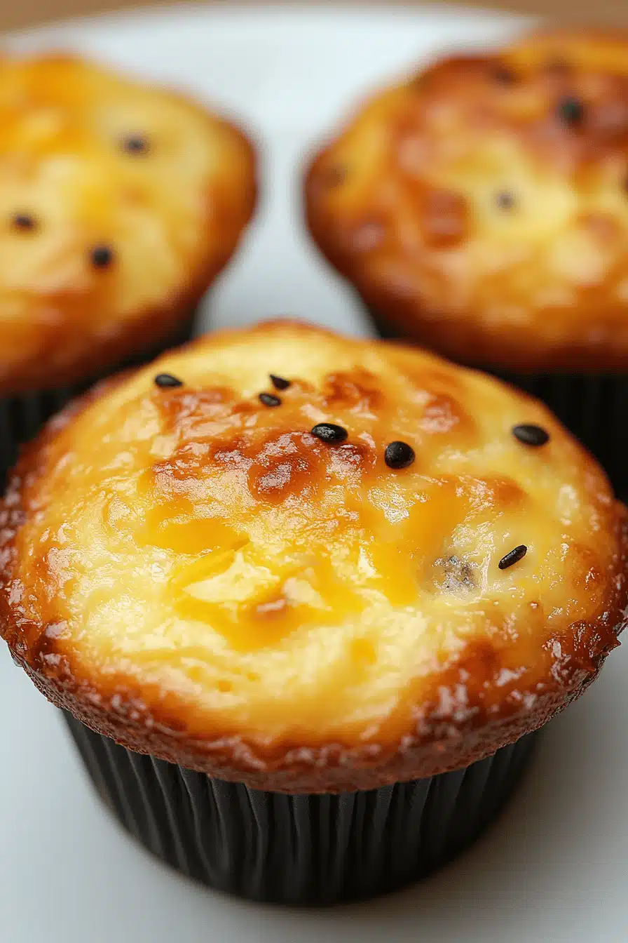 Ham Cheese Egg Muffins slice on plate showing perfect texture and swirl pattern