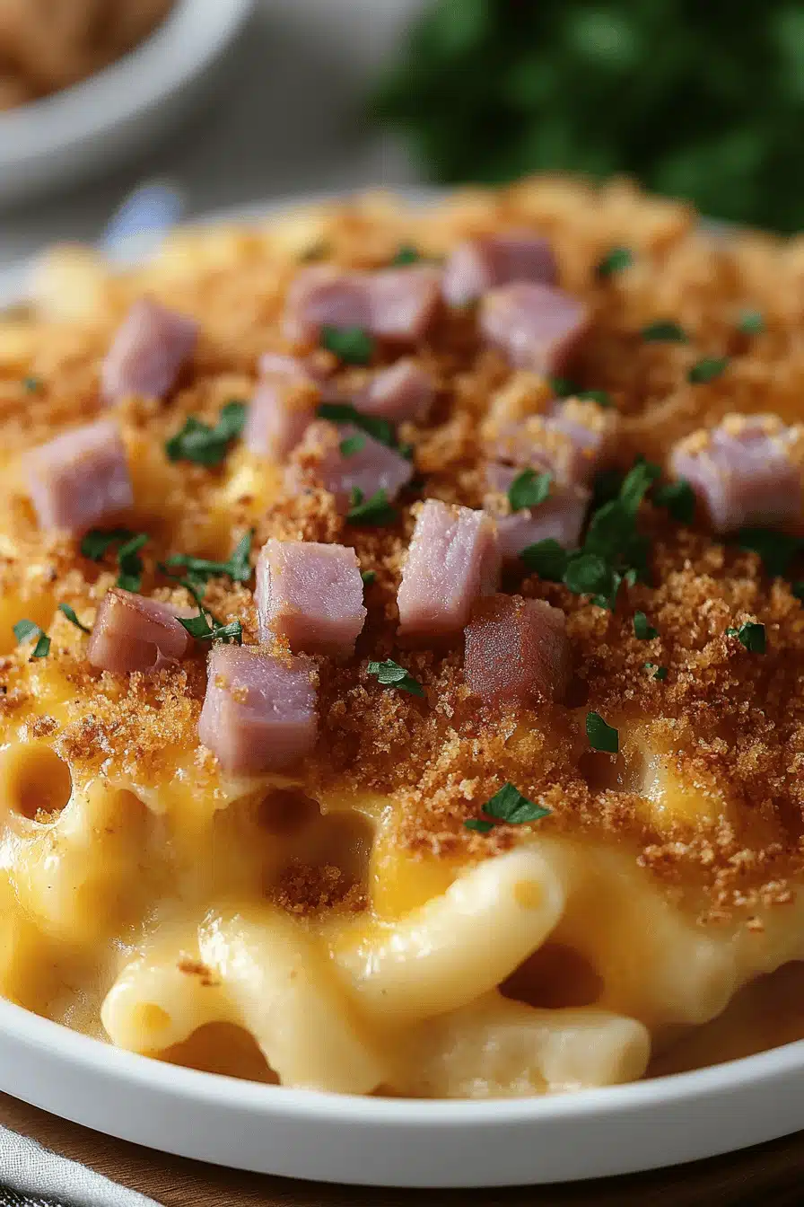 Ham and Cheese Casserole Recipe slice on plate showing perfect texture and swirl pattern