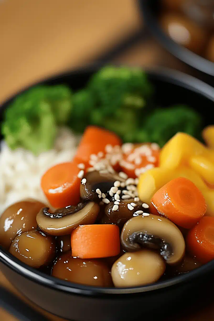 Hibachi Vegetables slice on plate showing perfect texture and swirl pattern