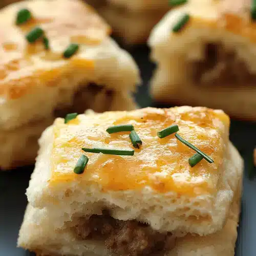 Homemade Sausage Cheddar Biscuits