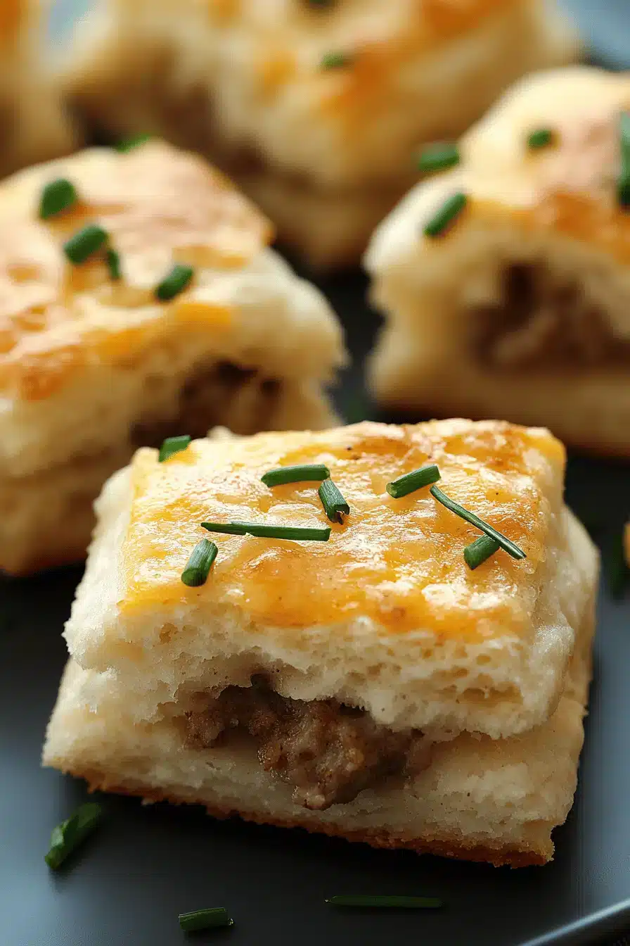 Homemade Sausage Cheddar Biscuits