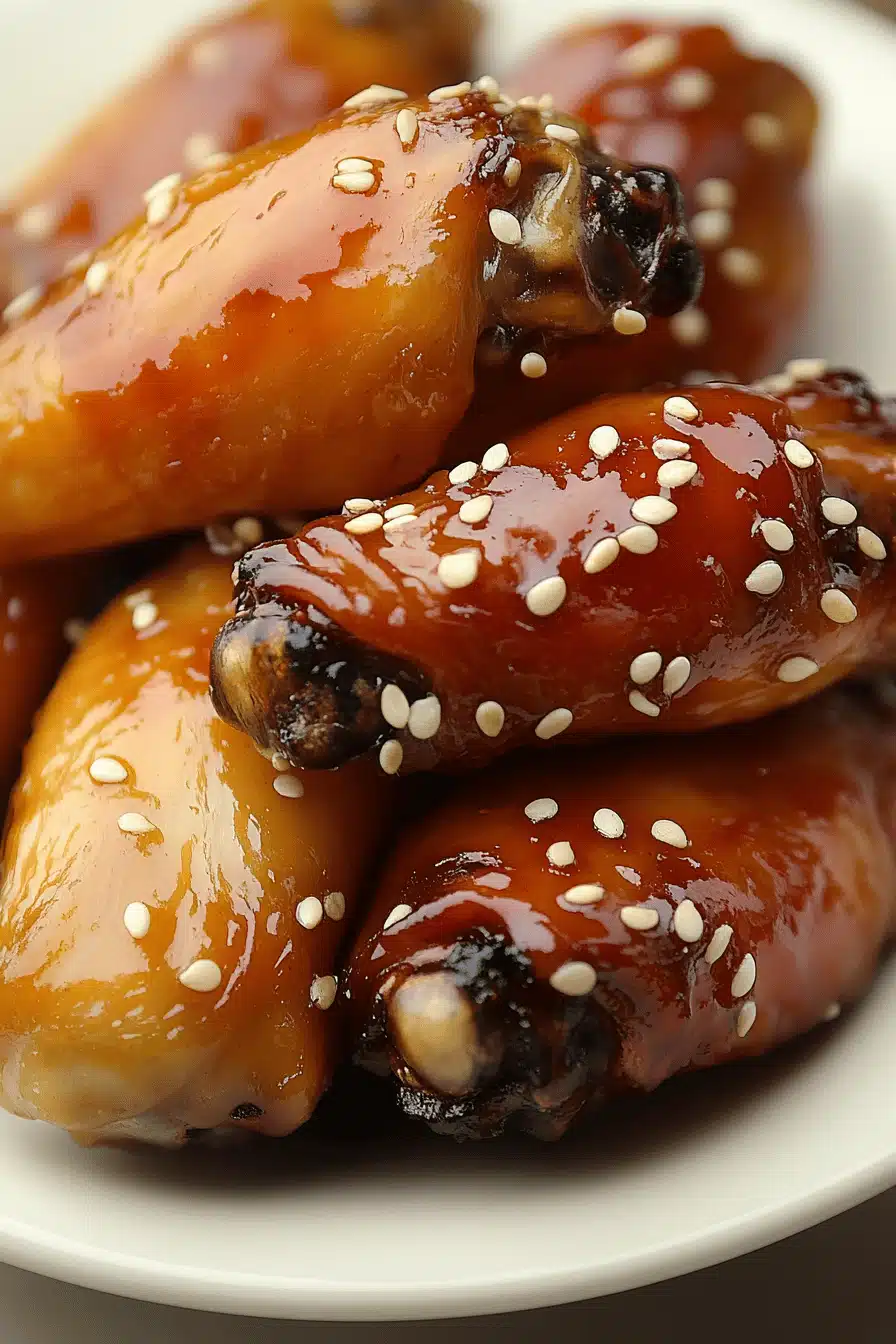 Honey Sriracha Chicken Wings ingredients organized and measured on kitchen counter