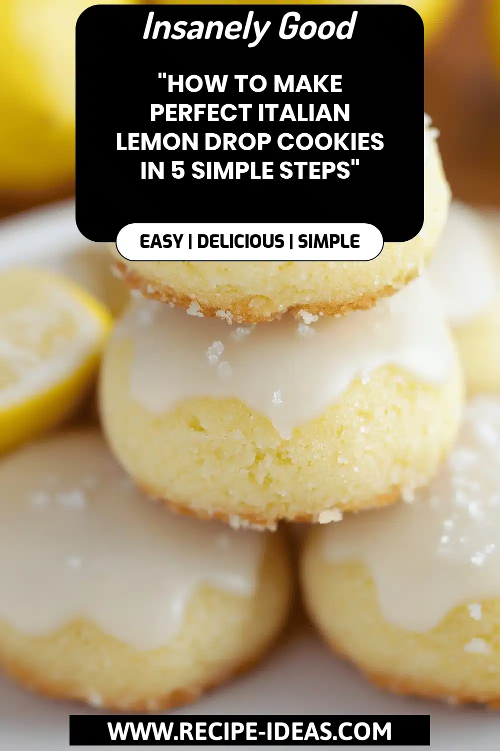 Italian Lemon Drop Cookies final dish beautifully presented and ready to serve