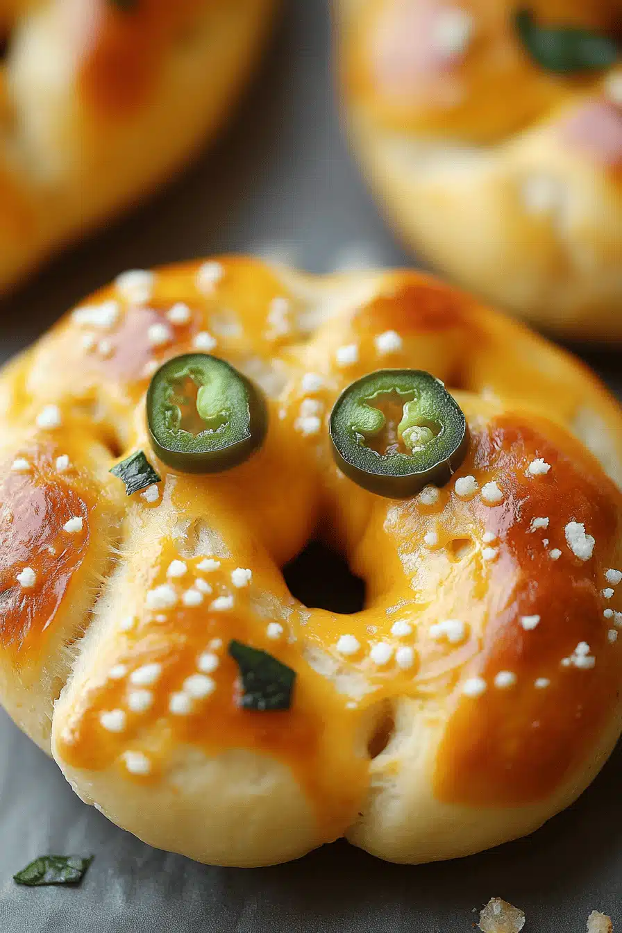 Jalapeño Cheddar Soft Pretzels ingredients organized and measured on kitchen counter