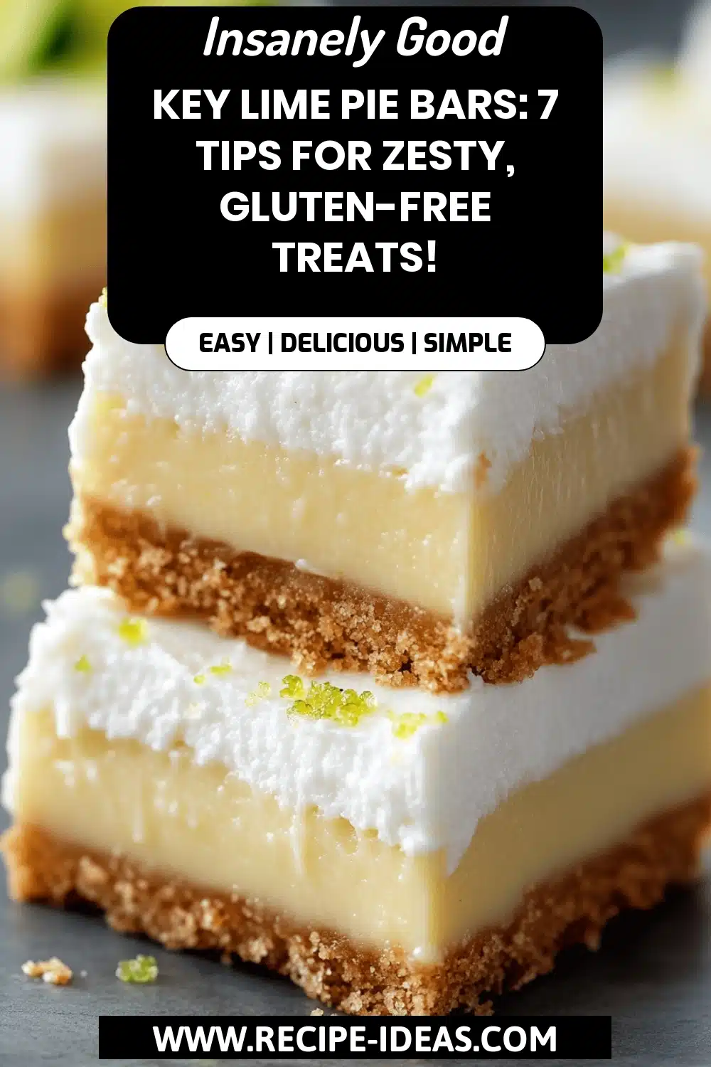Key Lime Pie Bars final dish beautifully presented and ready to serve