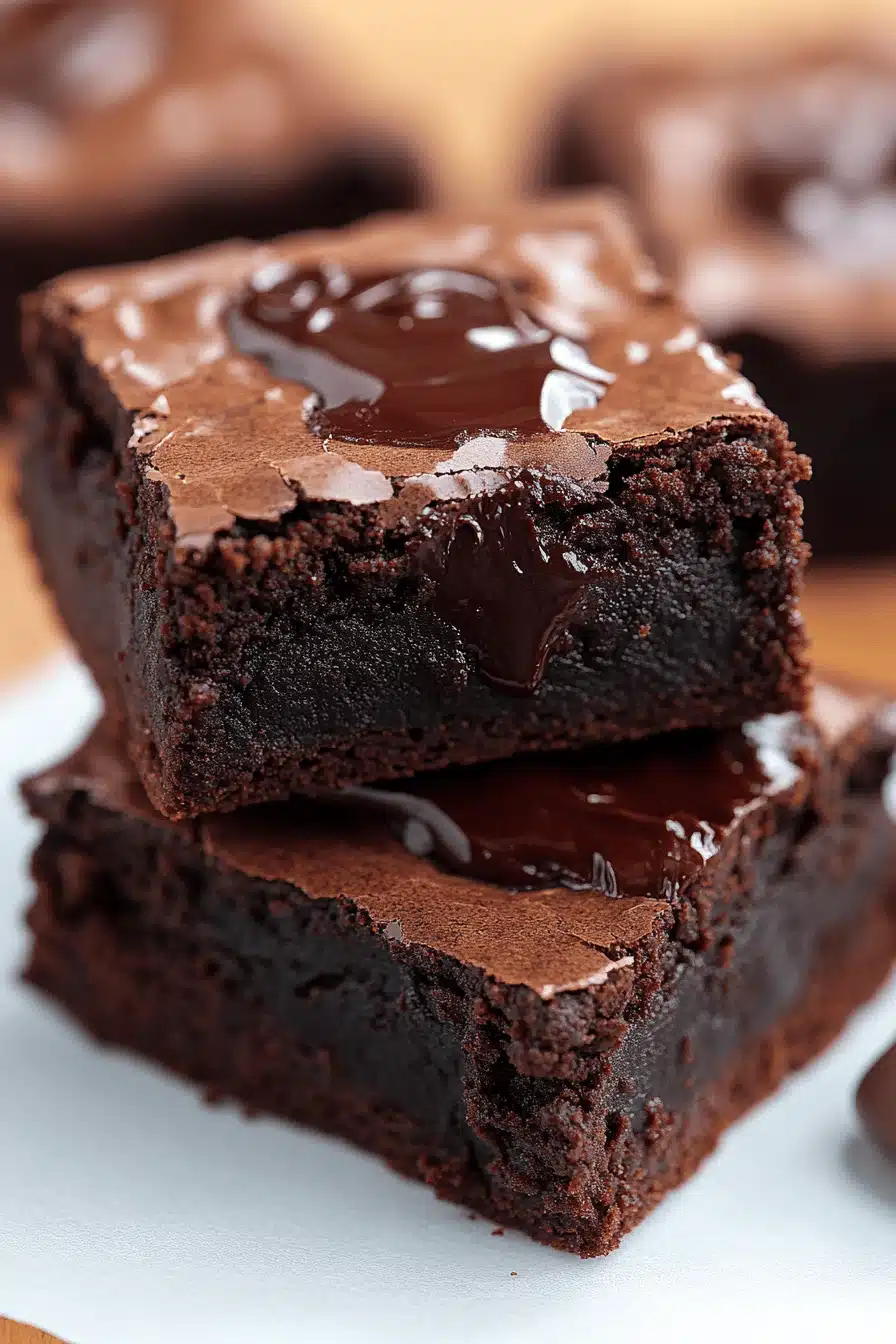 Lava Brownies Recipe ingredients organized and measured on kitchen counter