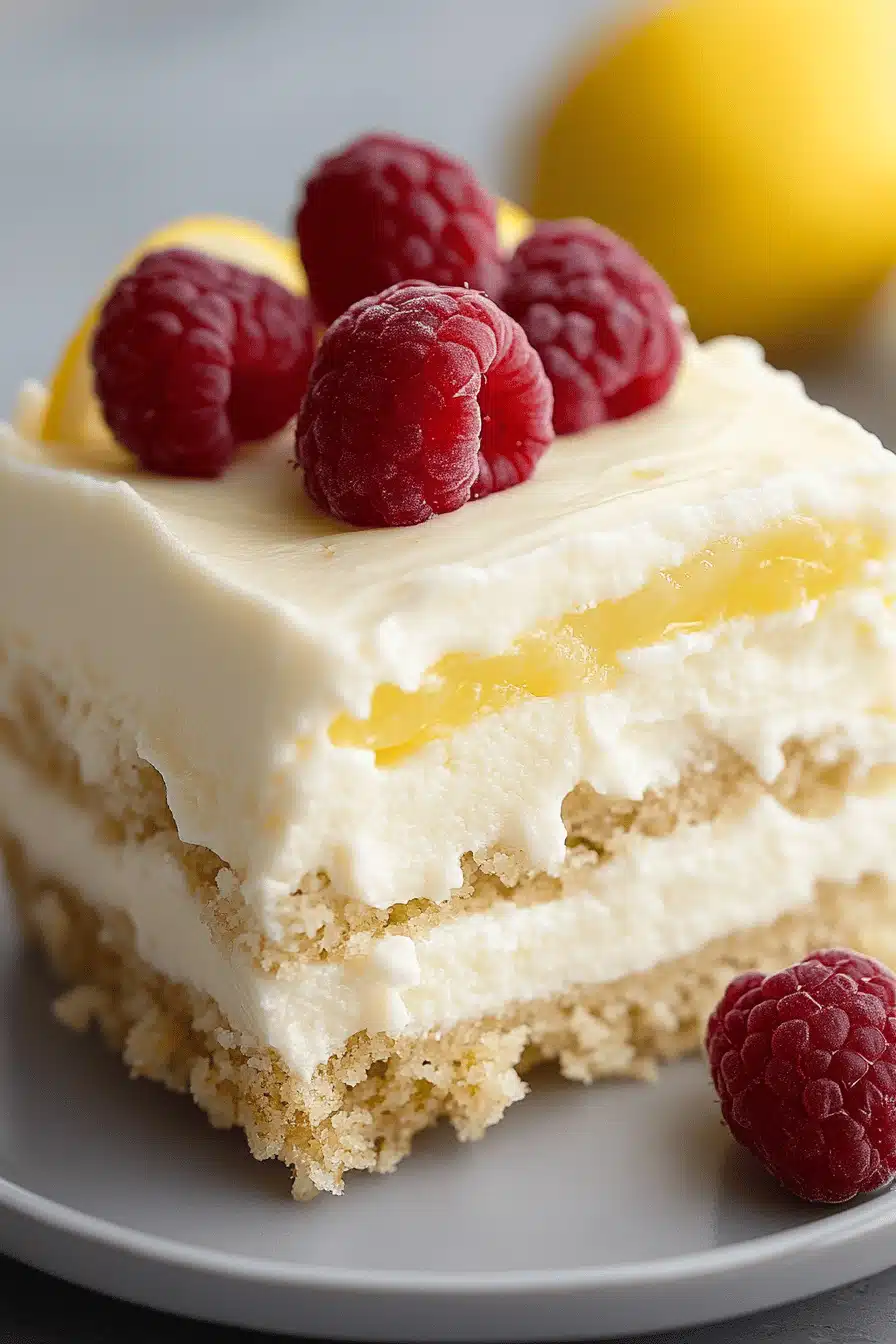 Lemon Icebox Cake ingredients organized and measured on kitchen counter