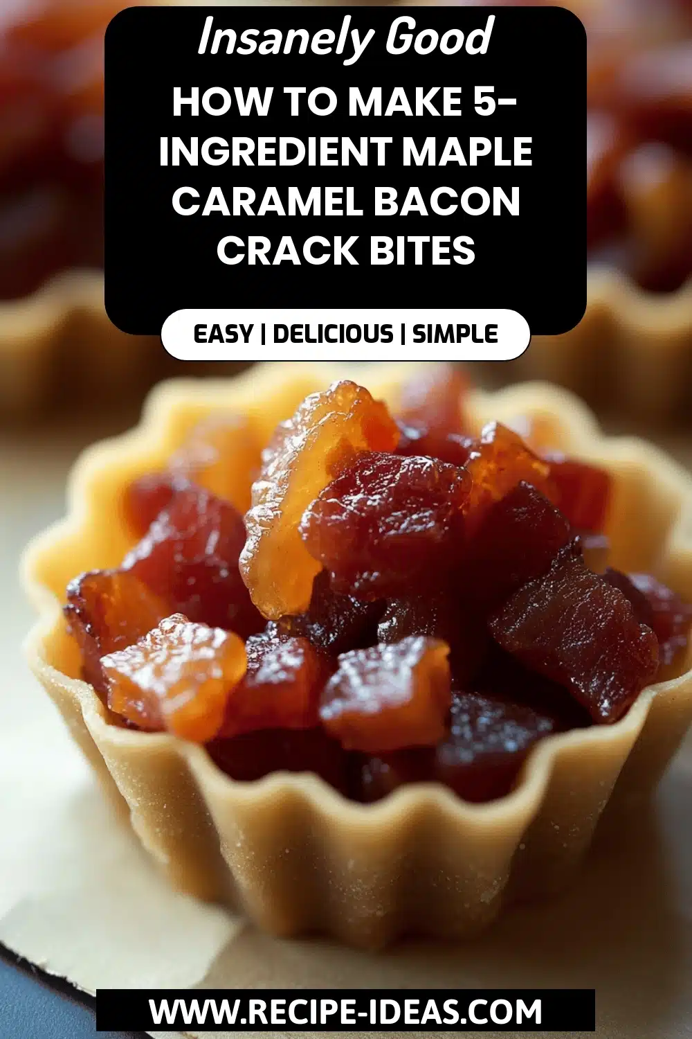Maple Caramel Bacon Crack final dish beautifully presented and ready to serve