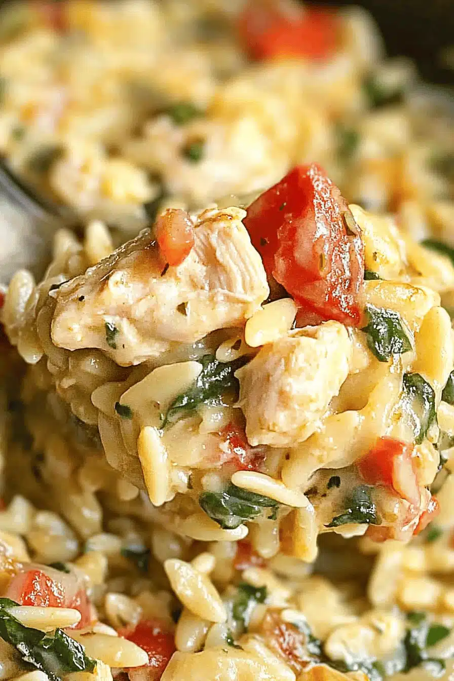 Marry Me Chicken Orzo Final Dish Presentation
