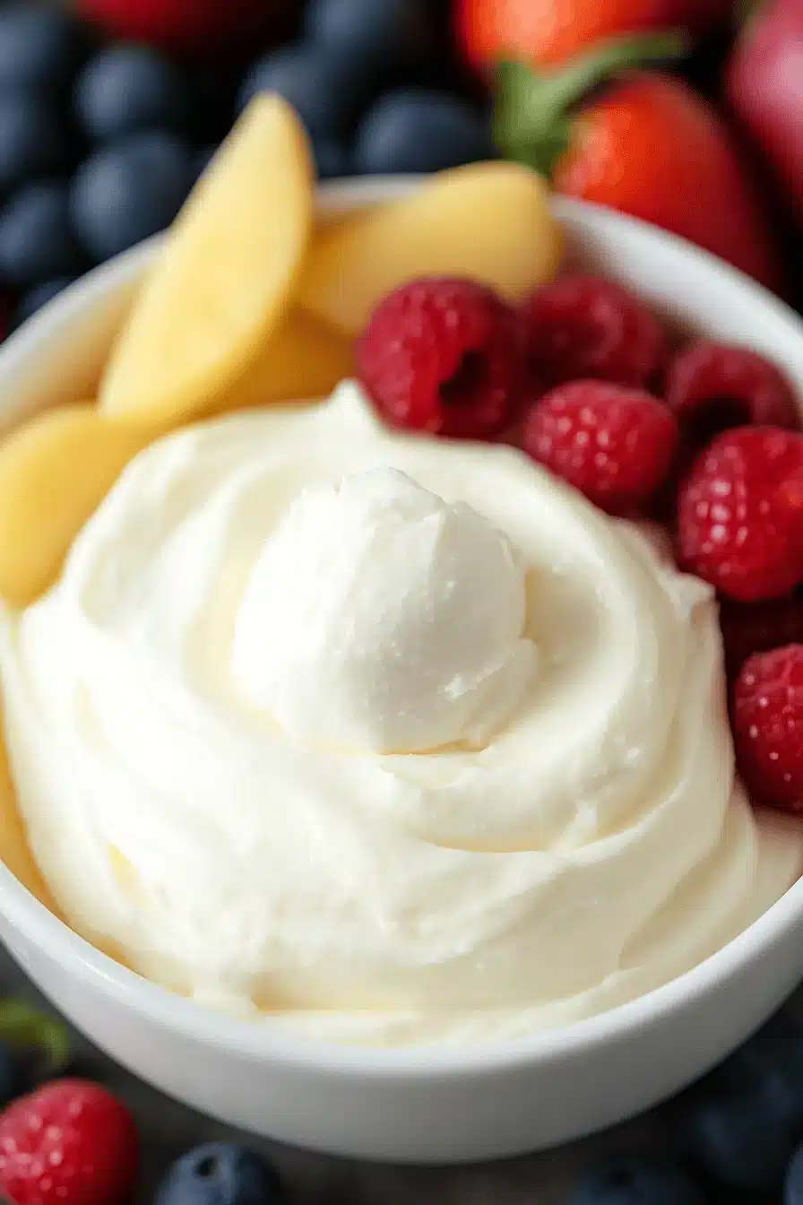 Marshmallow Cream Cheese Fruit Dip