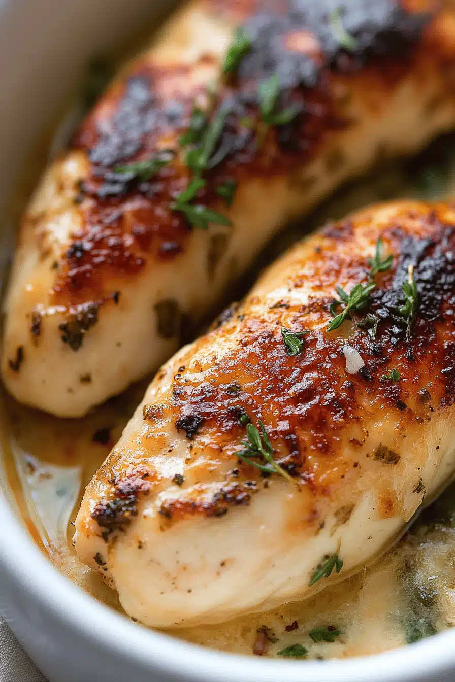 Mayo Parmesan Chicken slice on plate showing perfect texture and swirl pattern