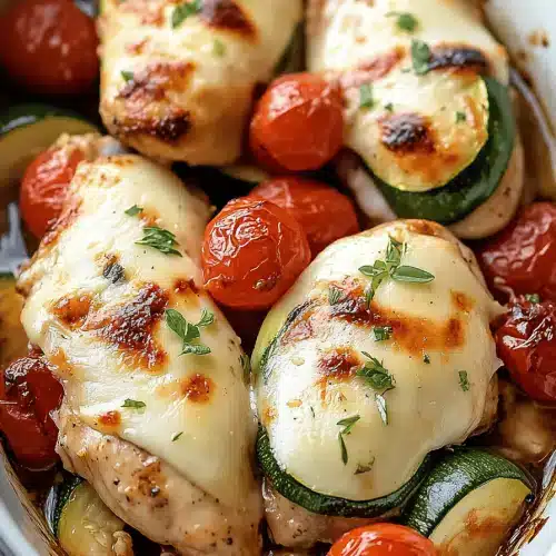 Mediterranean Chicken Zucchini Bake