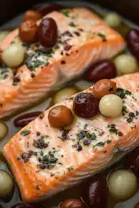 Mediterranean Salmon Bake