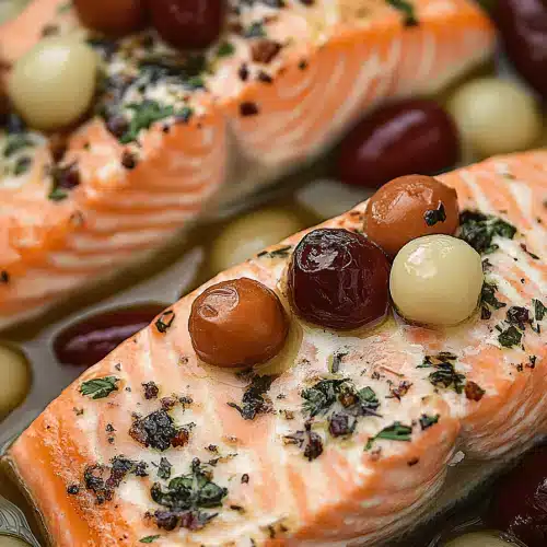 Mediterranean Salmon Bake