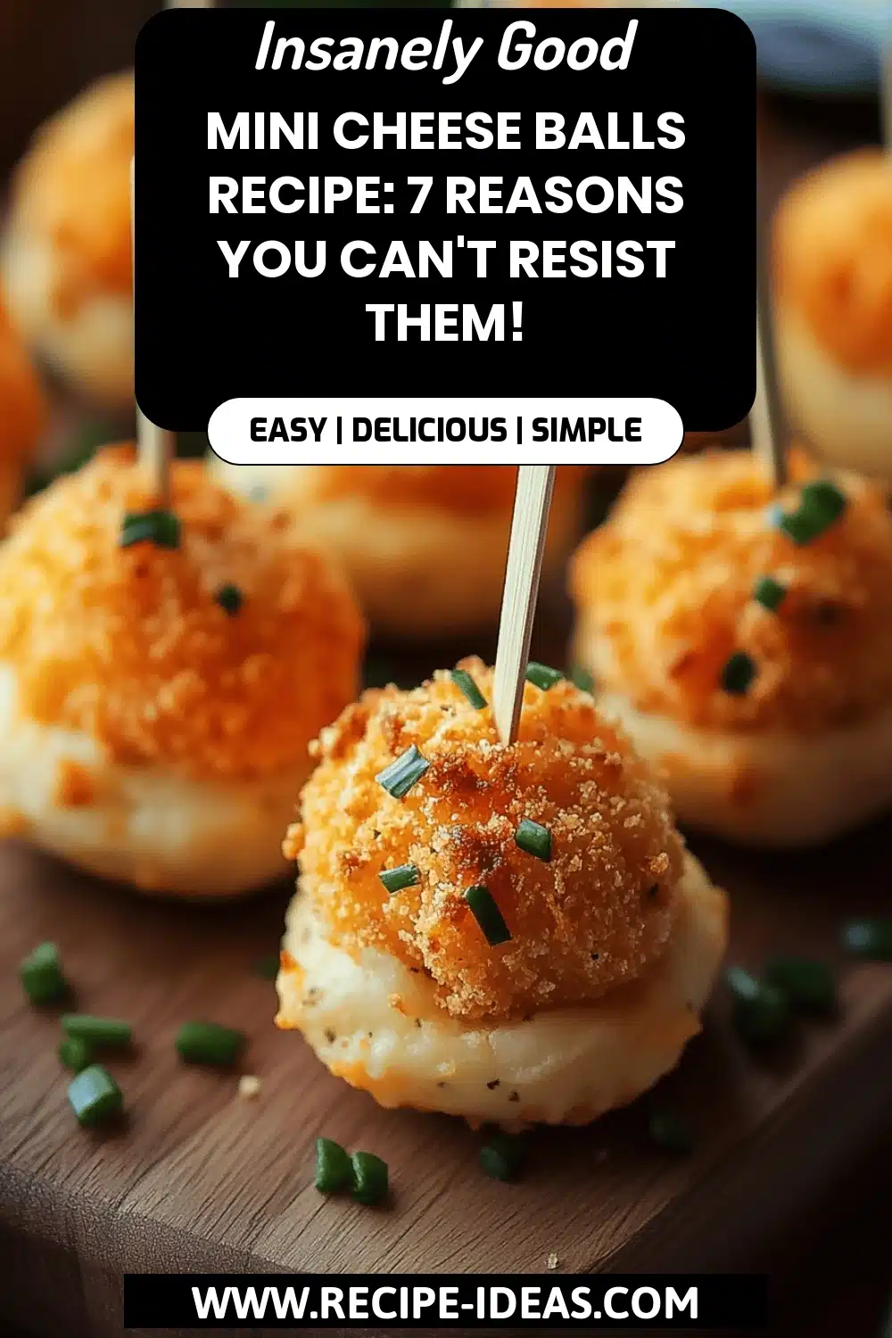 Mini Cheese Balls Recipe final dish beautifully presented and ready to serve