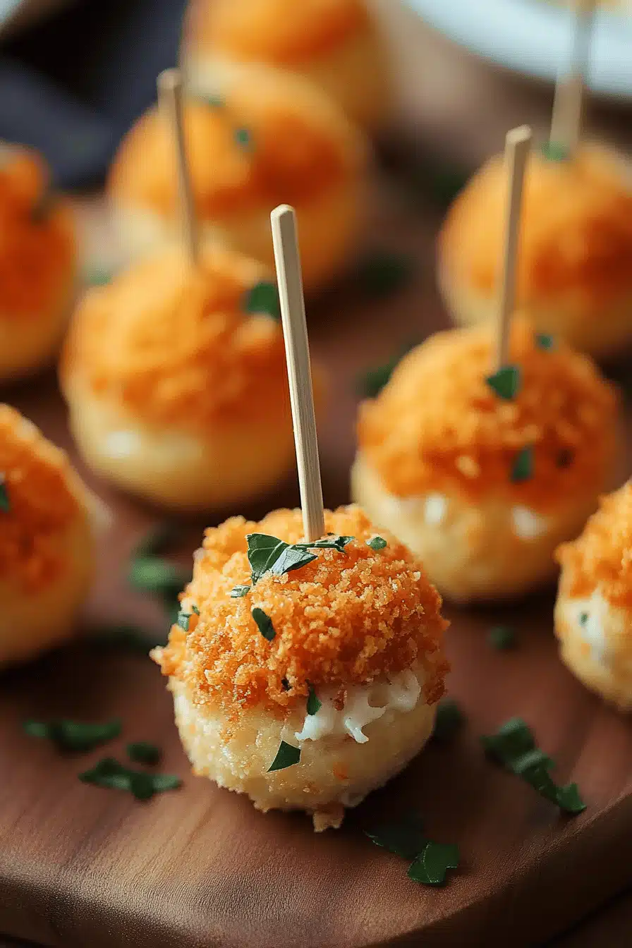 Mini Cheese Balls Recipe ingredients organized and measured on kitchen counter