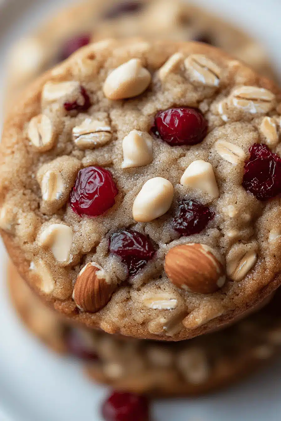 Oatmeal Cranberry Pecan Cookies ingredients organized and measured on kitchen counter