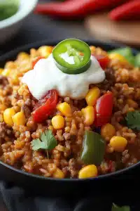 One-Pan Taco Rice