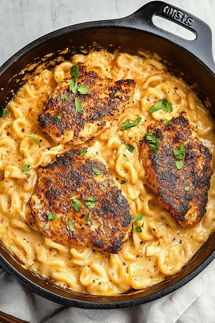 One-Pot Chicken Alfredo Final Dish Presentation