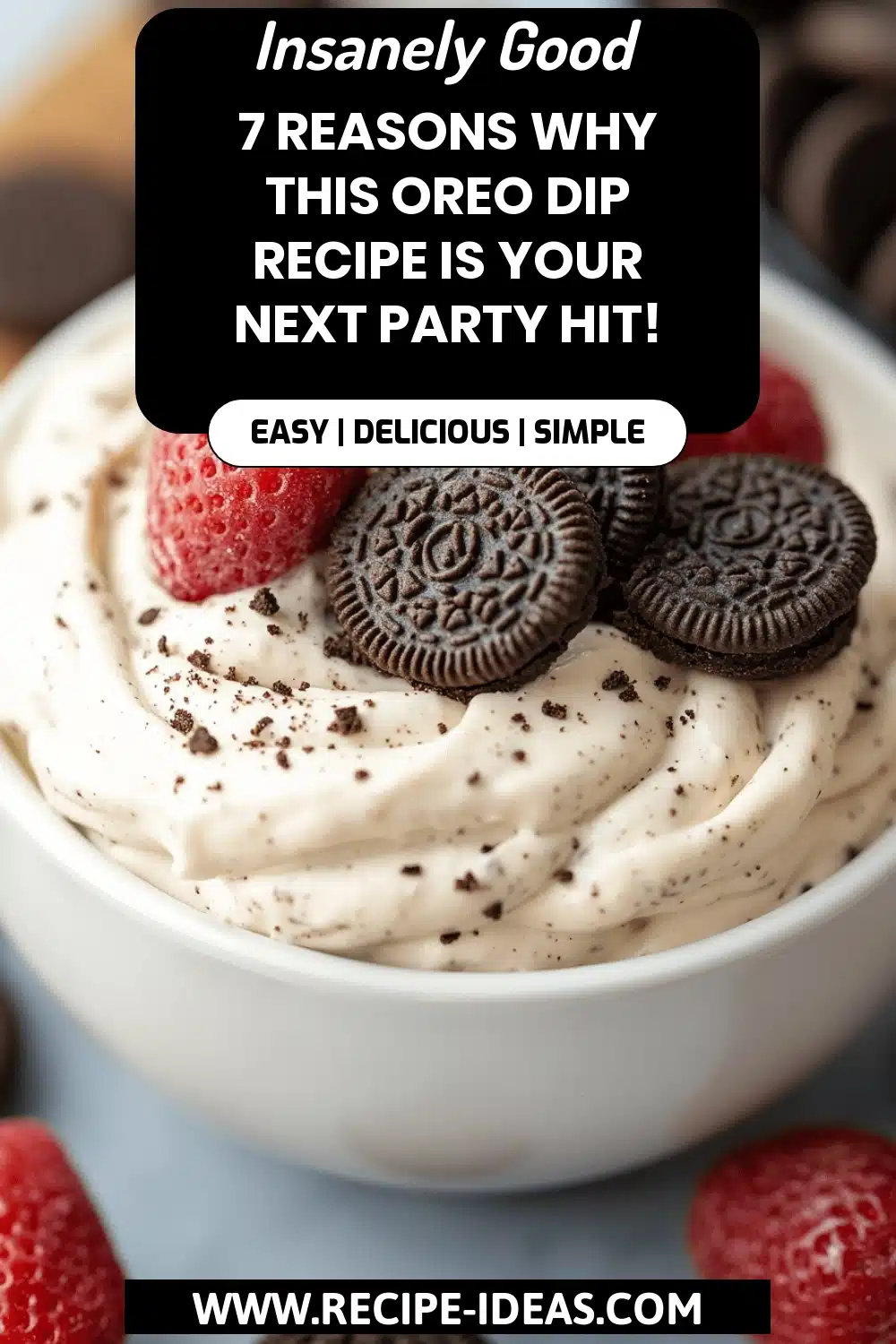 Oreo Dip Recipe final dish beautifully presented and ready to serve