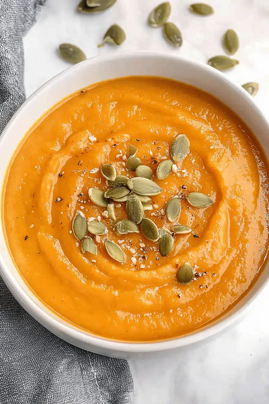 Panera Autumn Squash Soup Recipe Final Dish Presentation