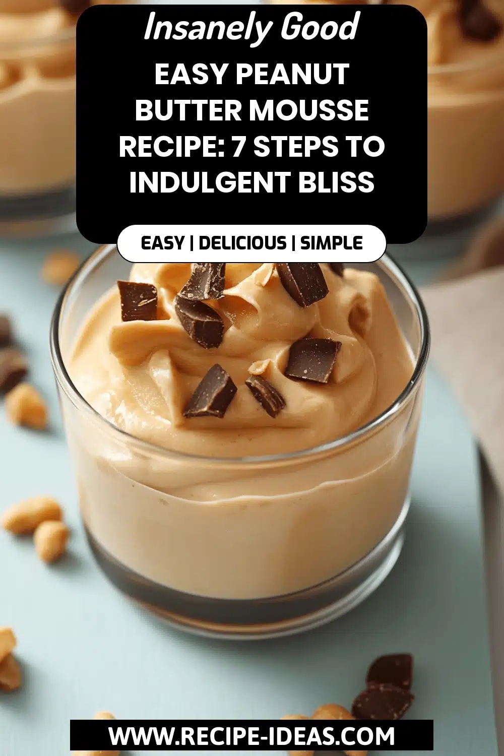 Peanut Butter Mousse Recipe final dish beautifully presented and ready to serve
