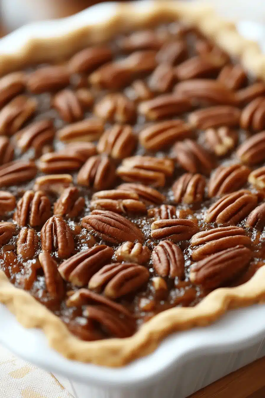 Pecan Slab Pie Recipe ingredients organized and measured on kitchen counter