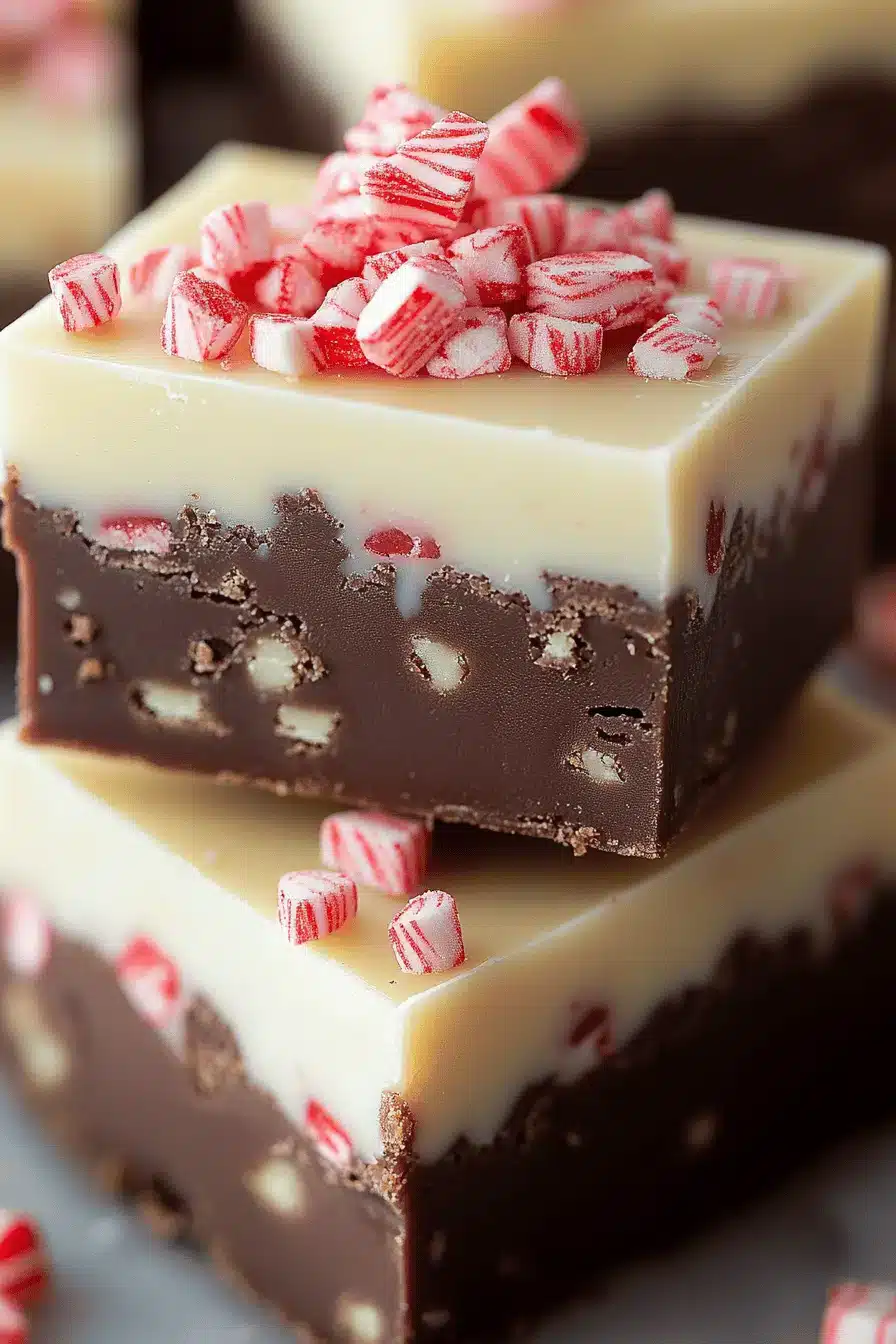 Peppermint Bark Fudge Recipe
