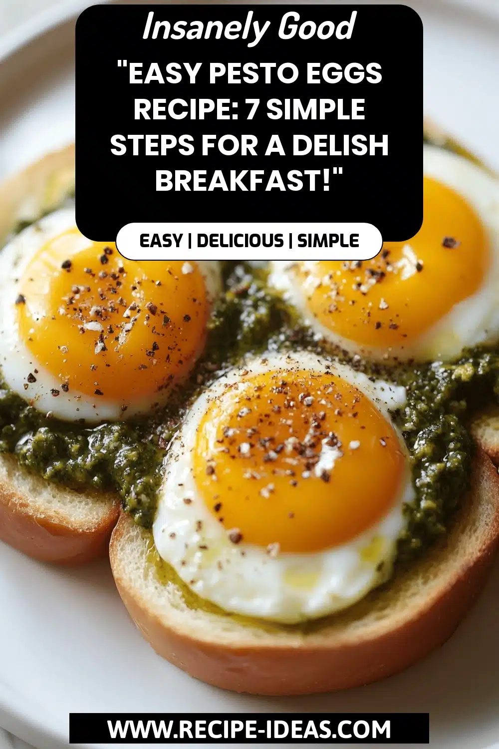 Pesto Eggs Recipe final dish beautifully presented and ready to serve