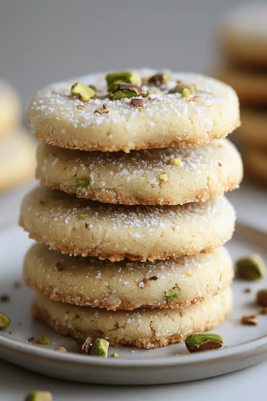 Pistachio Shortbread Cookies
