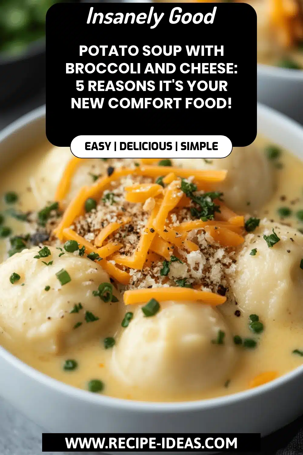 Potato Soup Recipe final dish beautifully presented and ready to serve