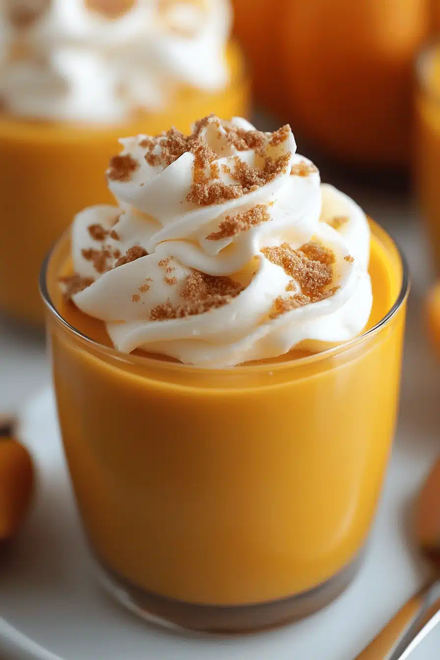 Pumpkin Mousse Recipe slice on plate showing perfect texture and swirl pattern