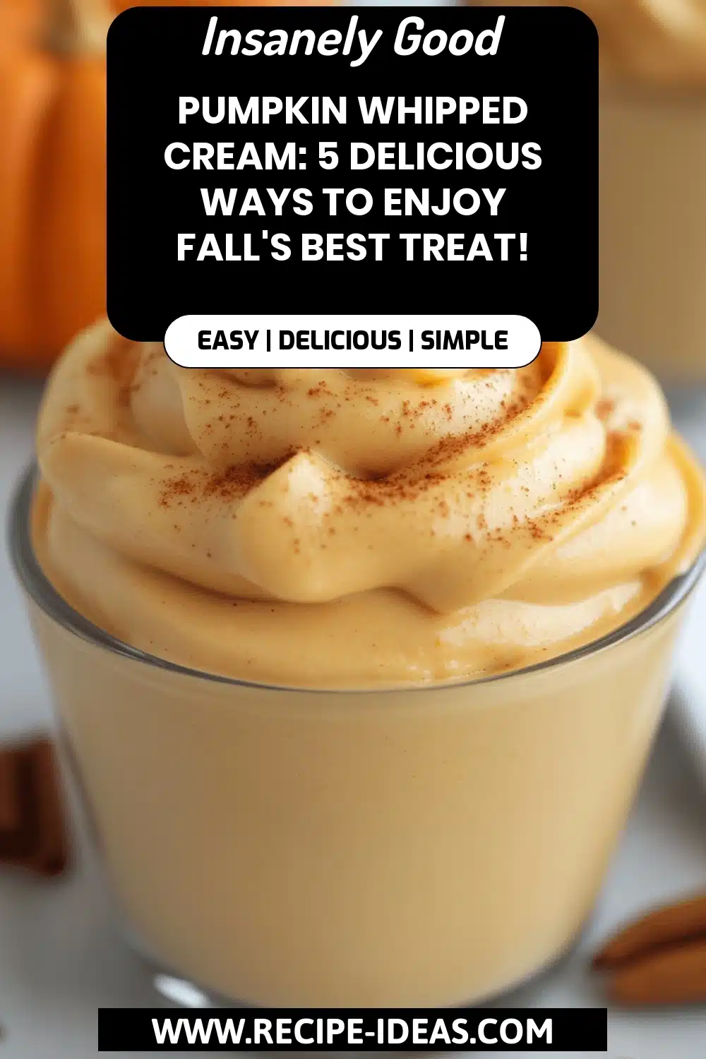 Pumpkin Whipped Cream final dish beautifully presented and ready to serve