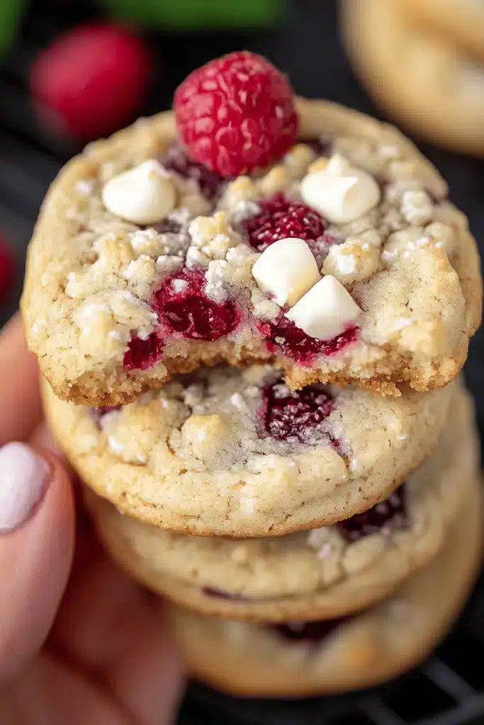 Raspberry Crumble Cookies