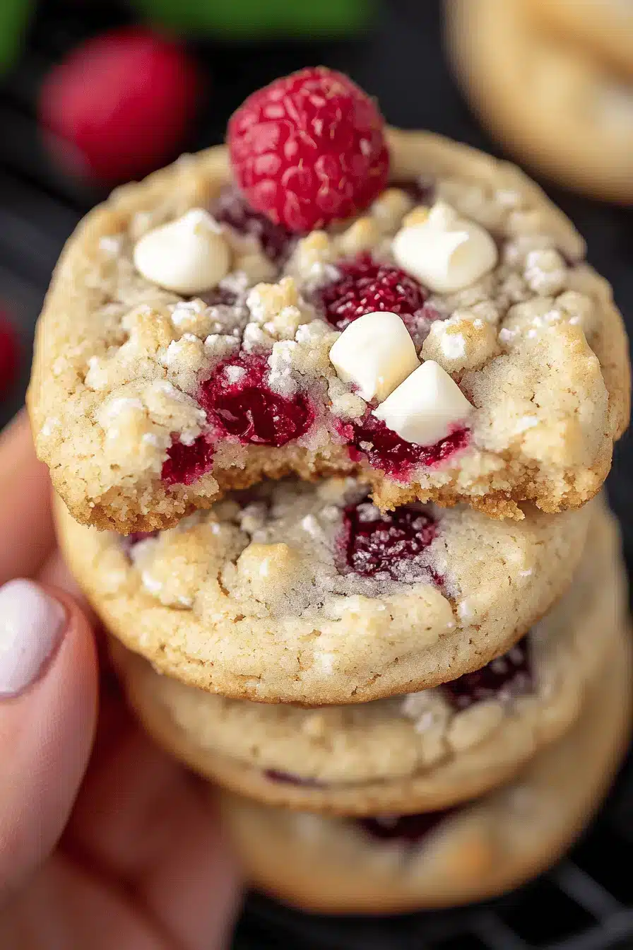 Raspberry Crumble Cookies