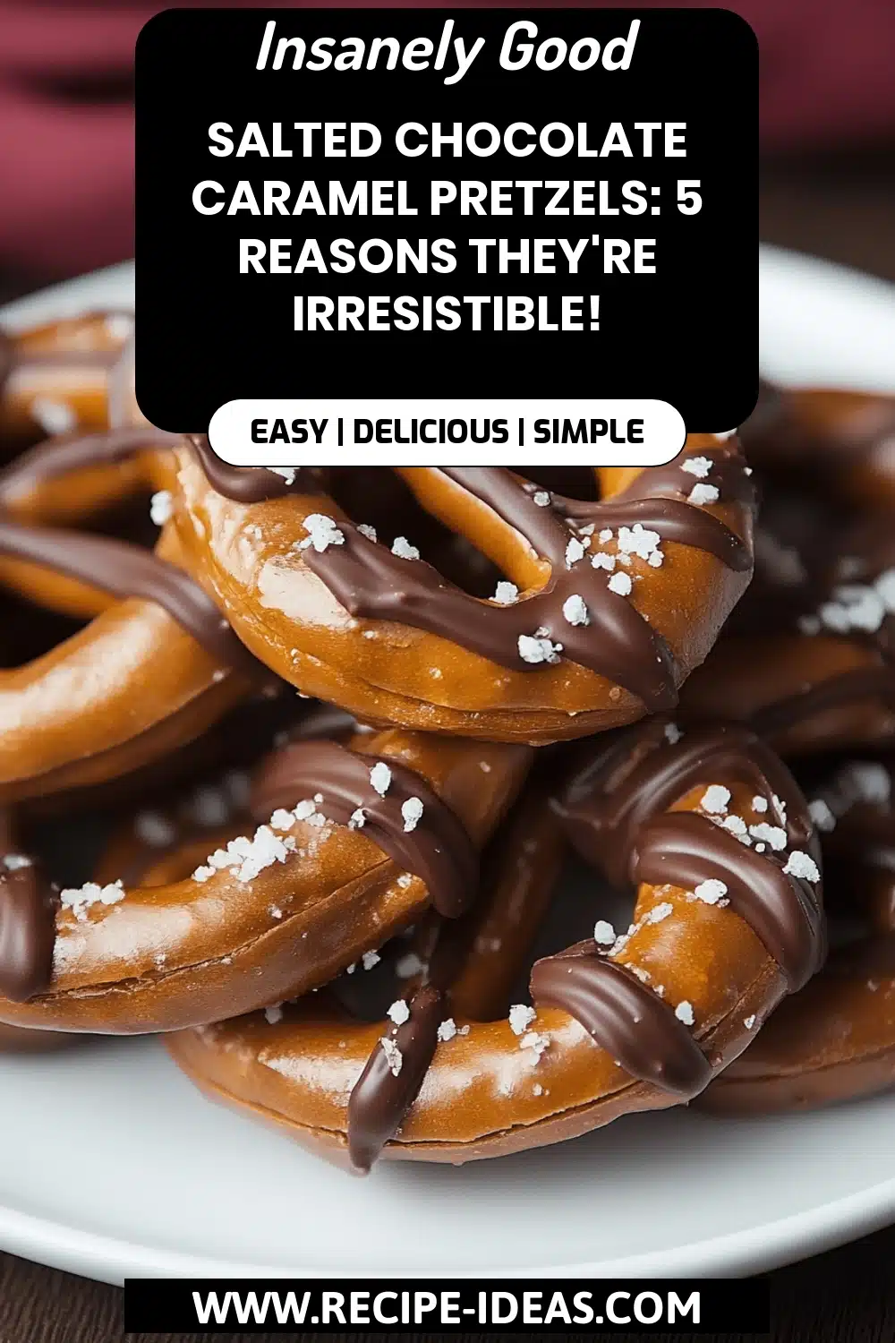 Salted Chocolate Caramel Pretzels final dish beautifully presented and ready to serve