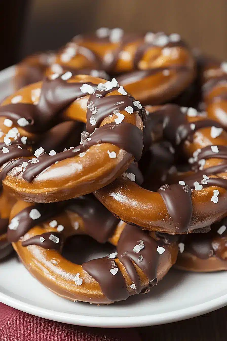 Salted Chocolate Caramel Pretzels
