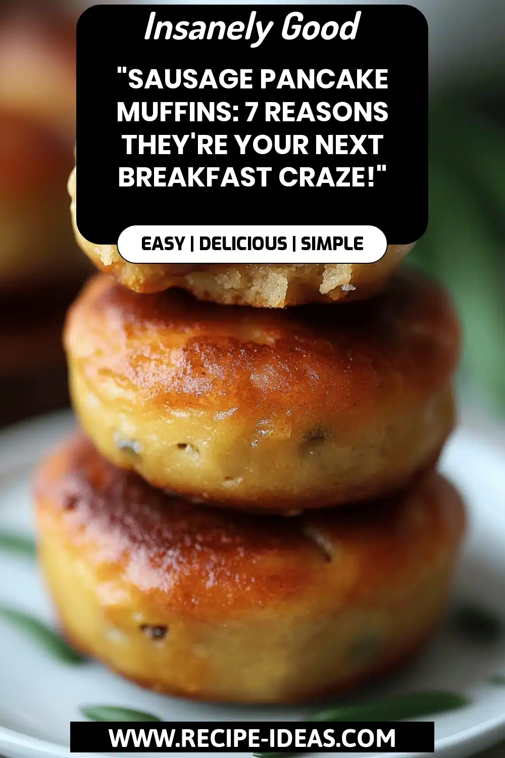 Sausage Pancake Muffins final dish beautifully presented and ready to serve
