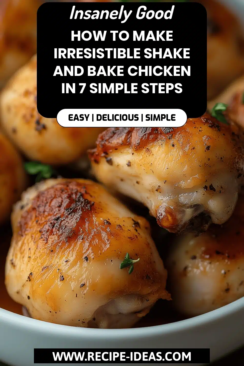 Shake and Bake Chicken final dish beautifully presented and ready to serve
