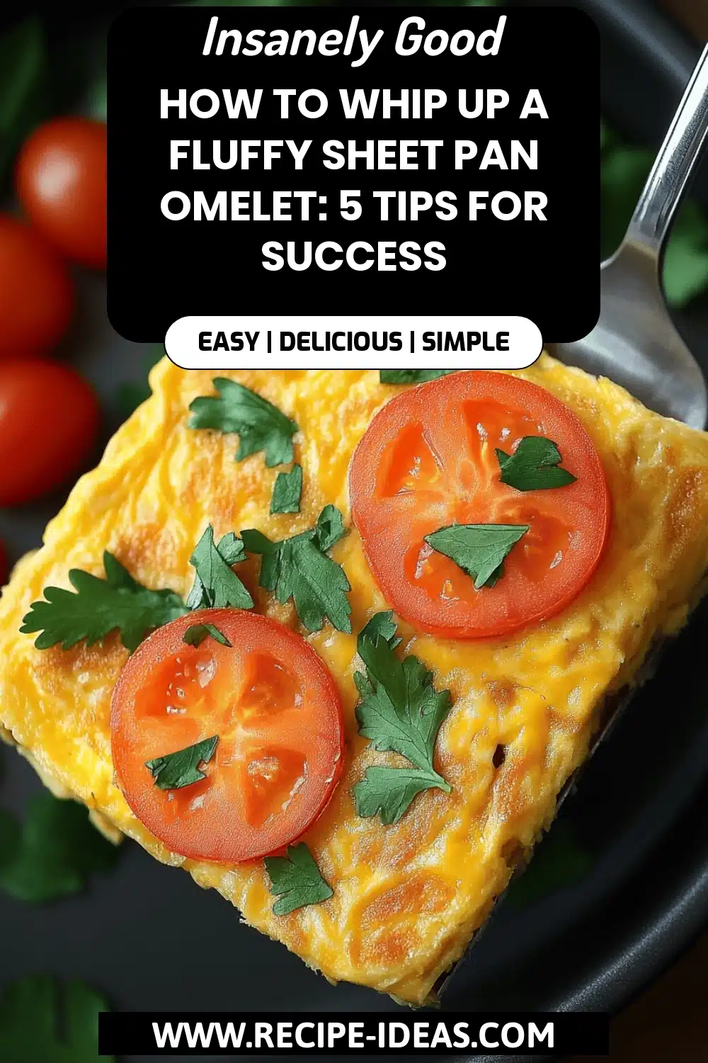 Sheet Pan Omelet final dish beautifully presented and ready to serve