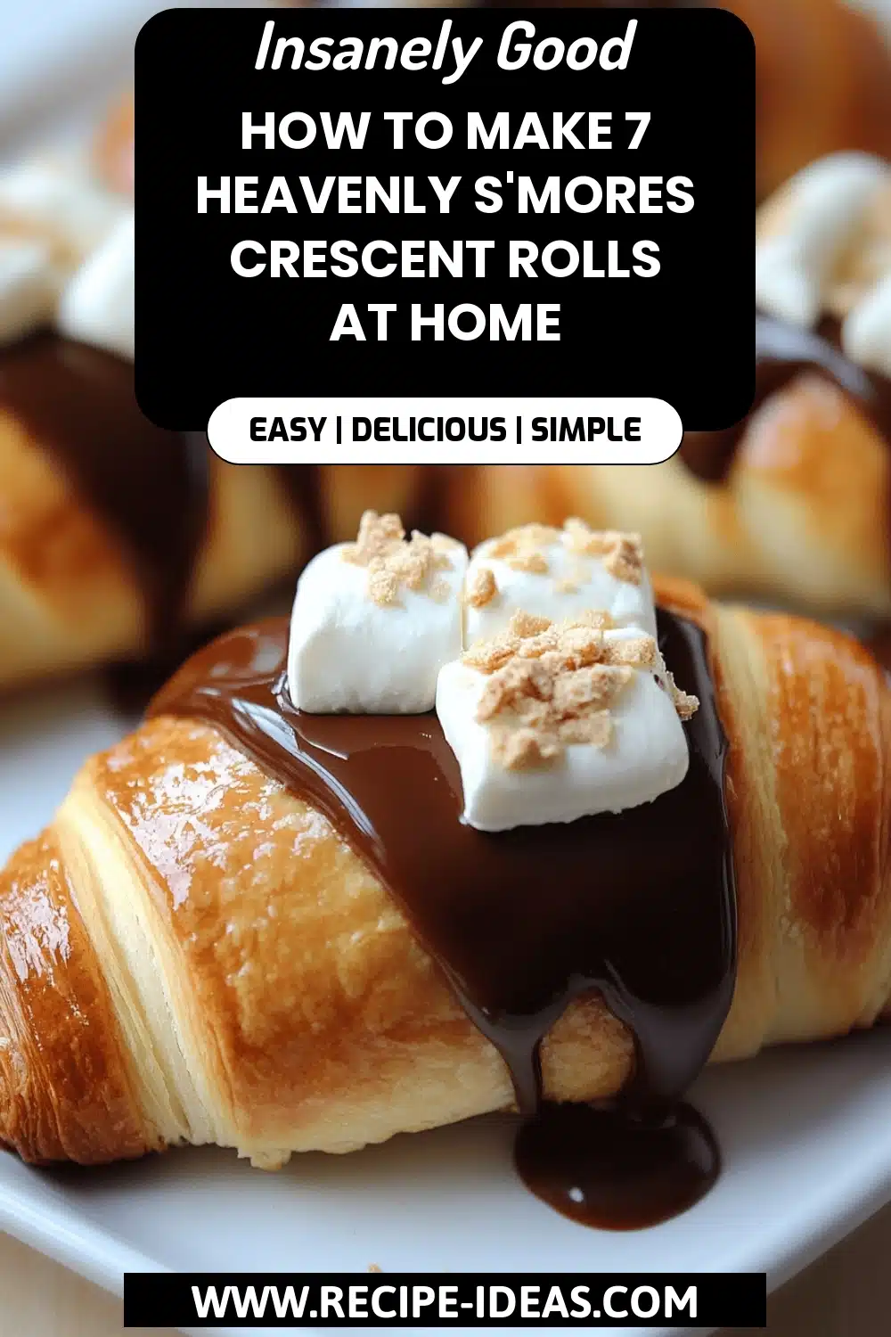 S'mores Crescent Rolls final dish beautifully presented and ready to serve