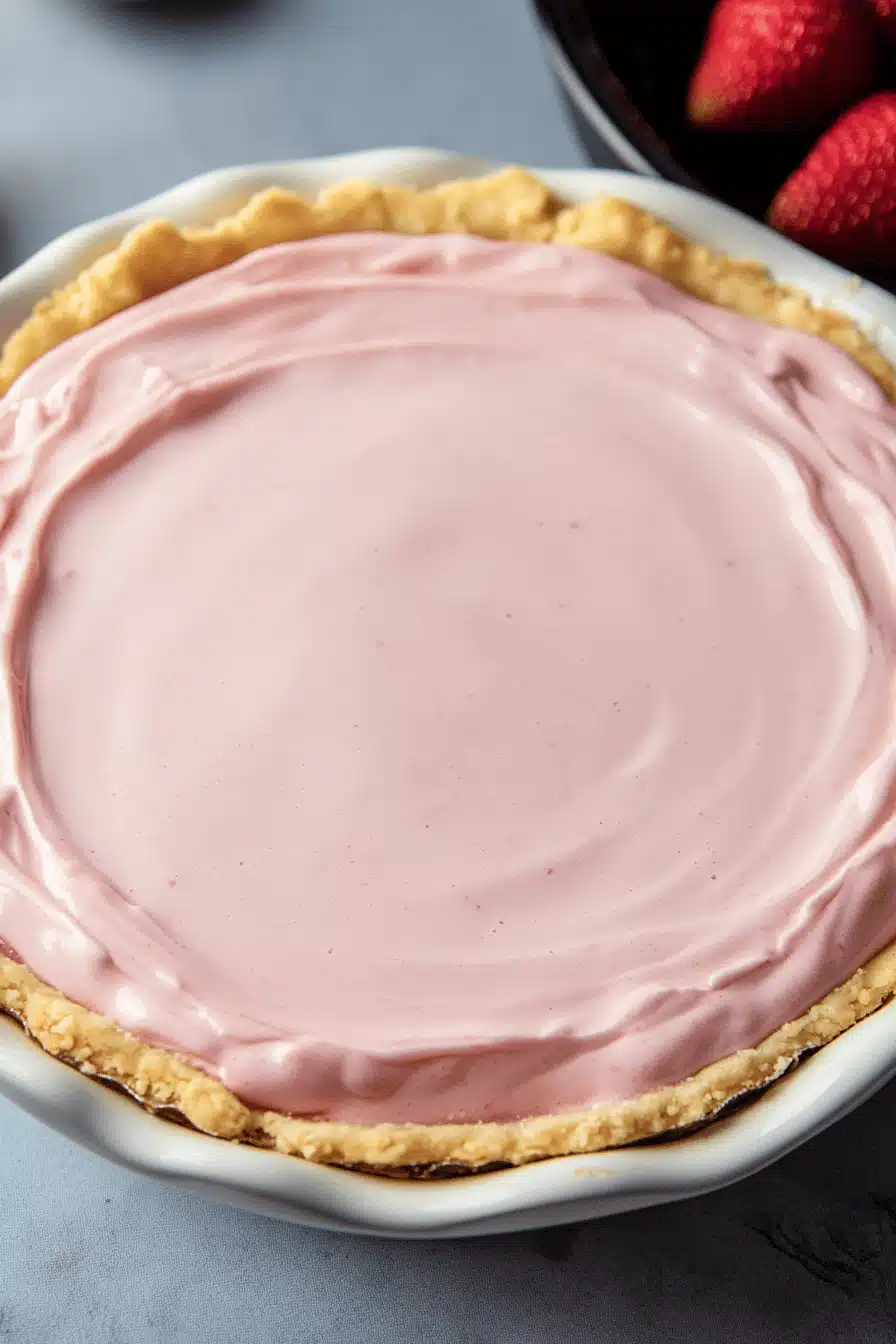 Strawberry Cool Whip Pie ingredients organized and measured on kitchen counter