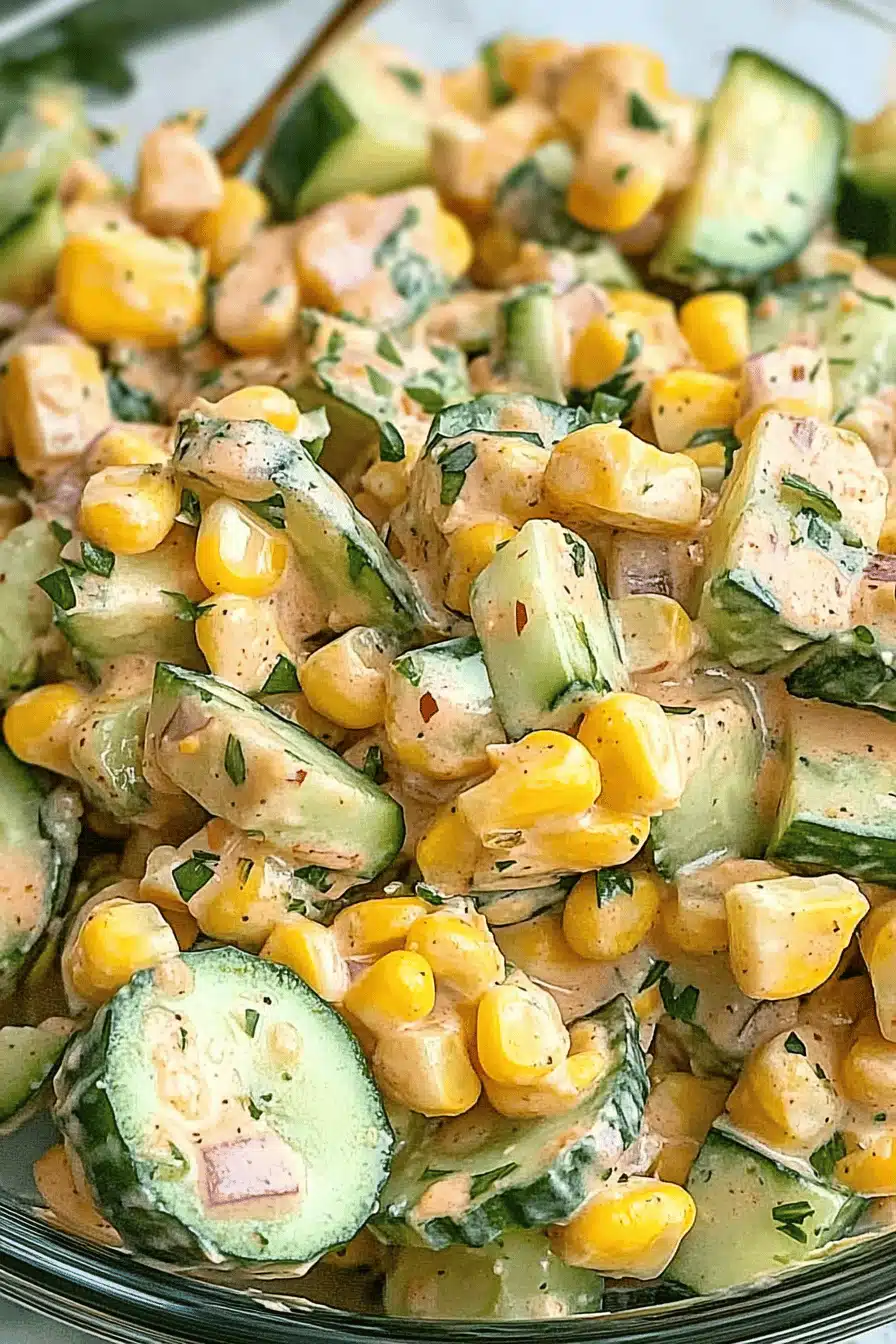 Street Corn Cucumber Salad