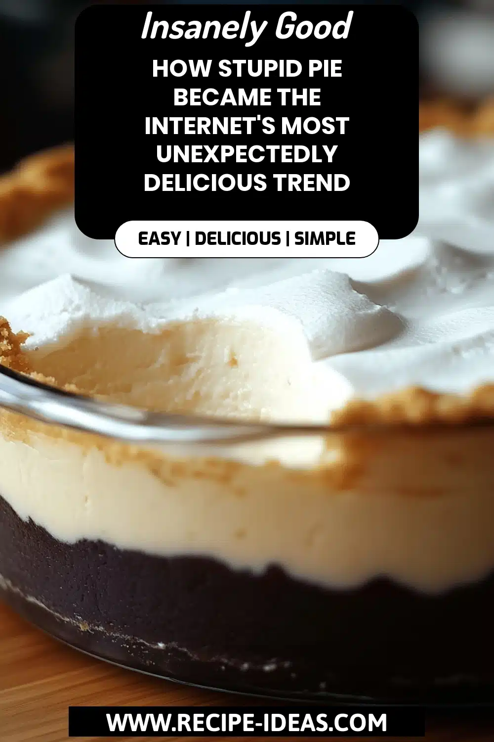 Stupid Pie Trend final dish beautifully presented and ready to serve