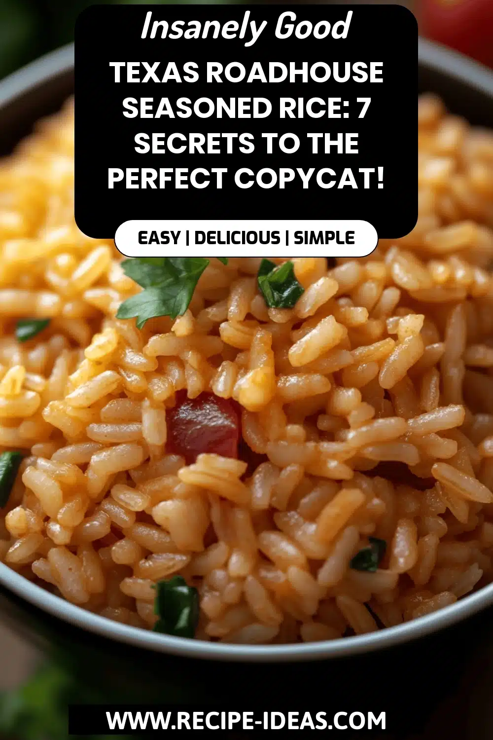 Texas Roadhouse Seasoned Rice Recipe final dish beautifully presented and ready to serve
