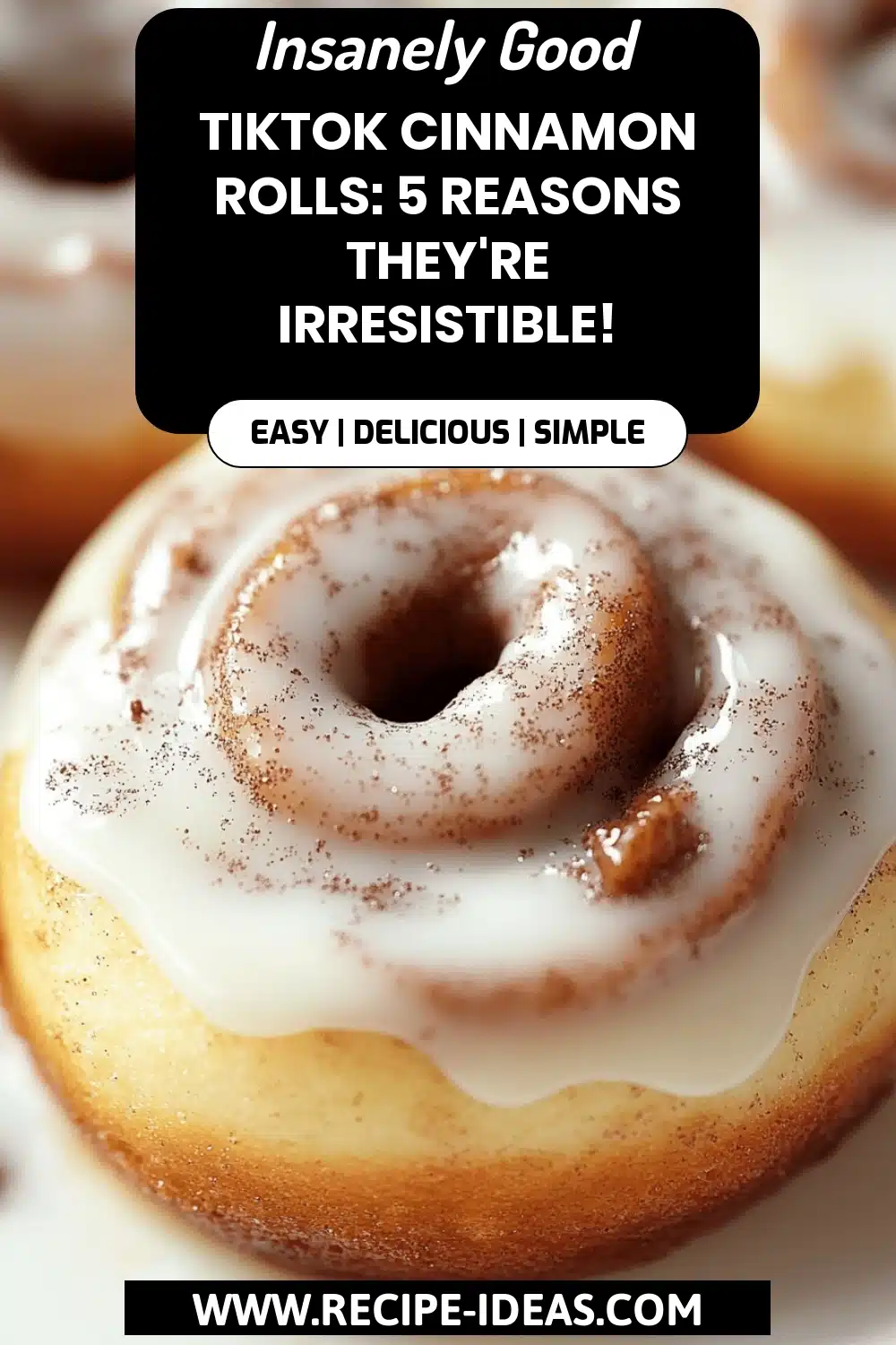 TikTok Cinnamon Rolls final dish beautifully presented and ready to serve