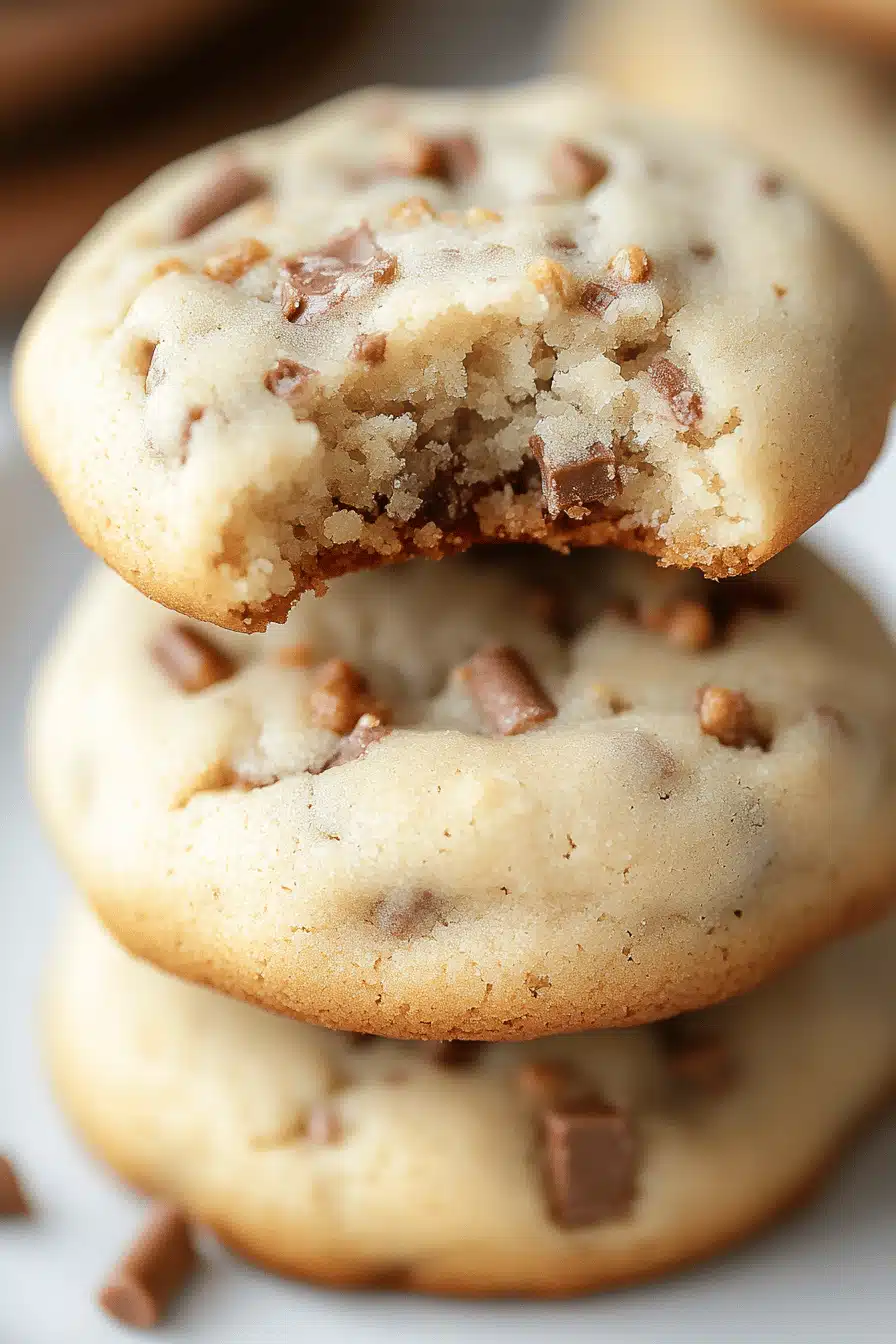 Toffee Butter Icebox Cookies ingredients organized and measured on kitchen counter