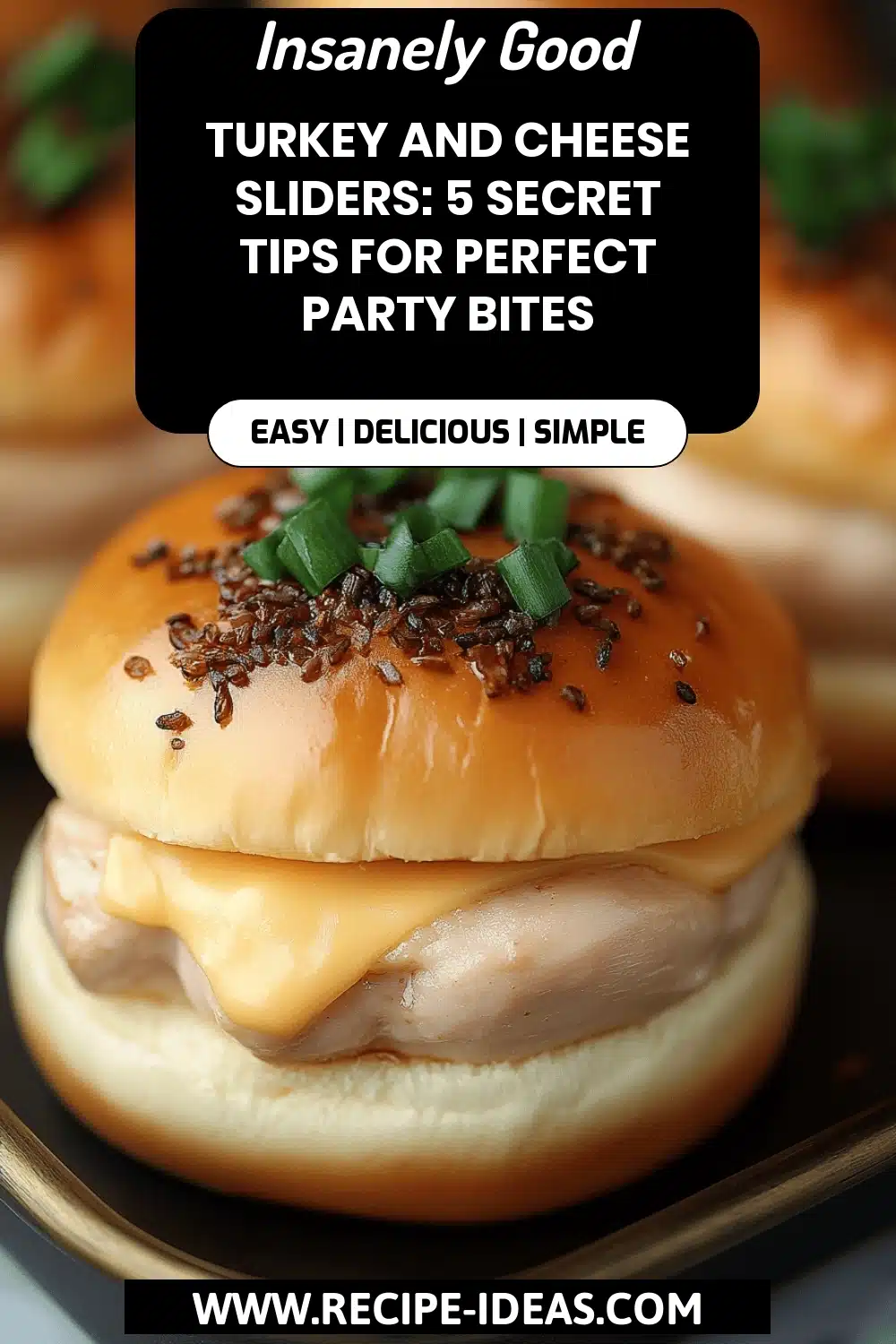 Turkey Cheese Sliders final dish beautifully presented and ready to serve